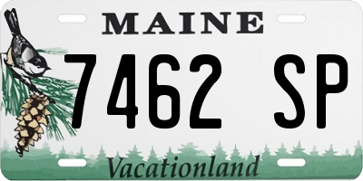 ME license plate 7462SP