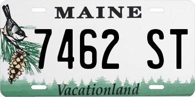 ME license plate 7462ST