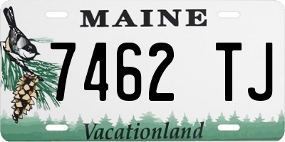 ME license plate 7462TJ