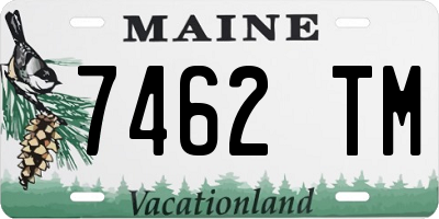ME license plate 7462TM