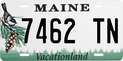 ME license plate 7462TN