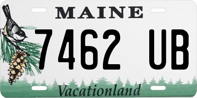ME license plate 7462UB