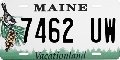 ME license plate 7462UW