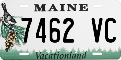 ME license plate 7462VC