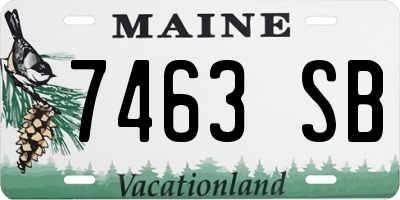 ME license plate 7463SB