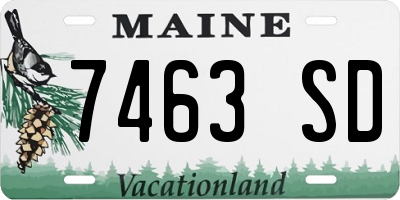 ME license plate 7463SD