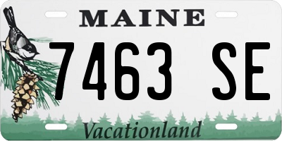 ME license plate 7463SE