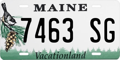 ME license plate 7463SG