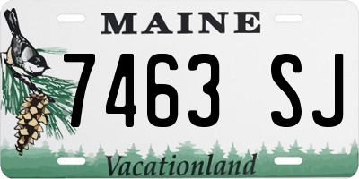 ME license plate 7463SJ