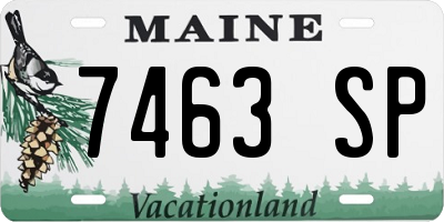 ME license plate 7463SP