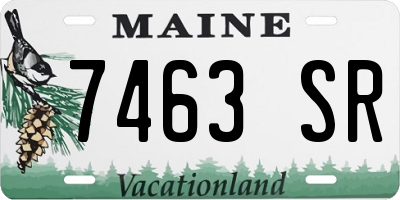 ME license plate 7463SR