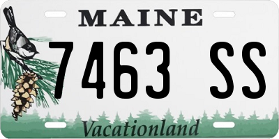 ME license plate 7463SS