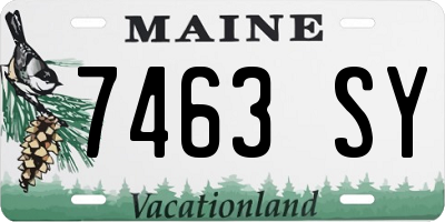 ME license plate 7463SY