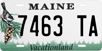 ME license plate 7463TA