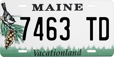 ME license plate 7463TD