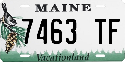 ME license plate 7463TF