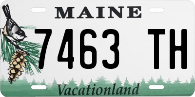 ME license plate 7463TH