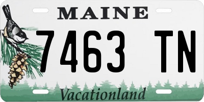 ME license plate 7463TN
