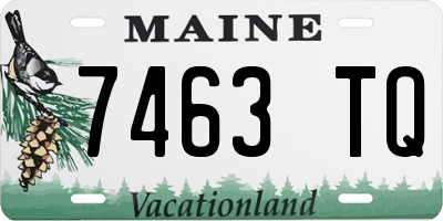 ME license plate 7463TQ