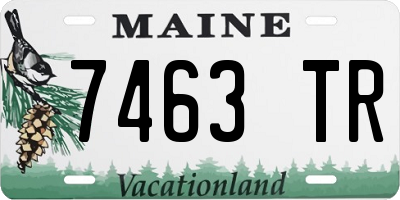 ME license plate 7463TR