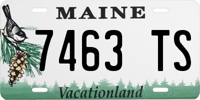 ME license plate 7463TS