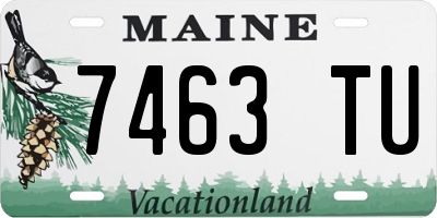 ME license plate 7463TU