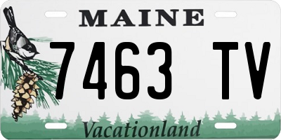 ME license plate 7463TV