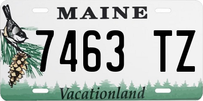 ME license plate 7463TZ