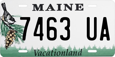 ME license plate 7463UA