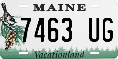 ME license plate 7463UG