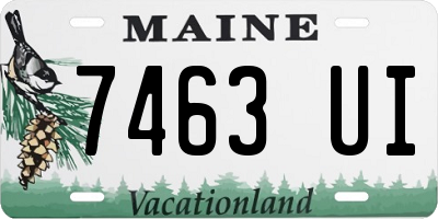 ME license plate 7463UI