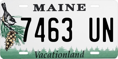 ME license plate 7463UN