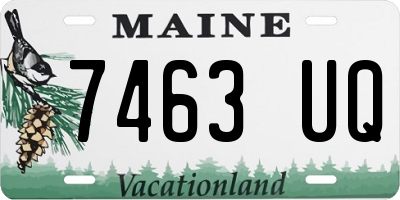 ME license plate 7463UQ