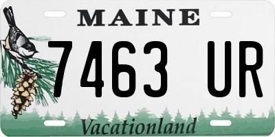 ME license plate 7463UR