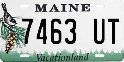 ME license plate 7463UT