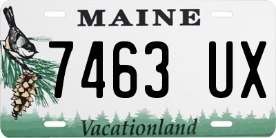 ME license plate 7463UX