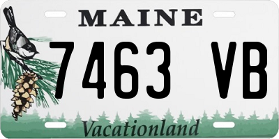 ME license plate 7463VB