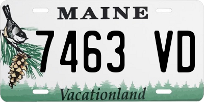 ME license plate 7463VD