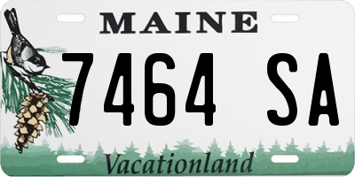 ME license plate 7464SA