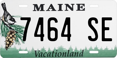 ME license plate 7464SE