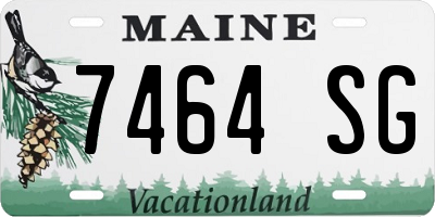 ME license plate 7464SG
