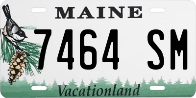 ME license plate 7464SM