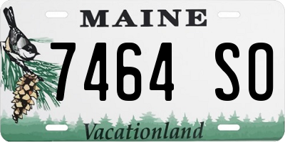 ME license plate 7464SO