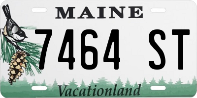 ME license plate 7464ST
