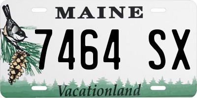 ME license plate 7464SX