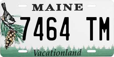 ME license plate 7464TM
