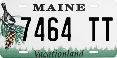ME license plate 7464TT