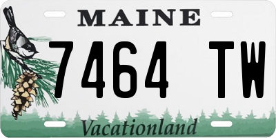 ME license plate 7464TW