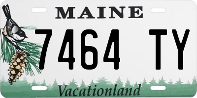 ME license plate 7464TY