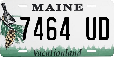 ME license plate 7464UD
